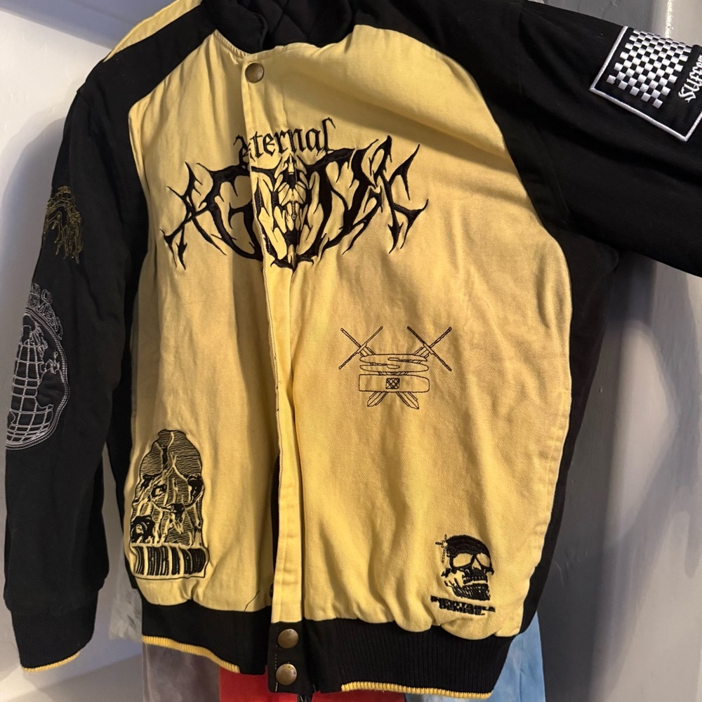 SVDDEN DEATH EDM Graphic Varsity Jacket